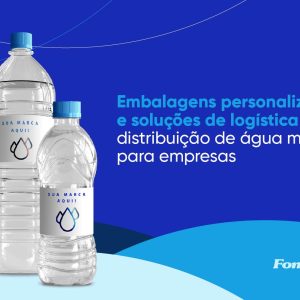 Embalagens personalizadas e soluções de logística para distribuição de água mineral para empresas